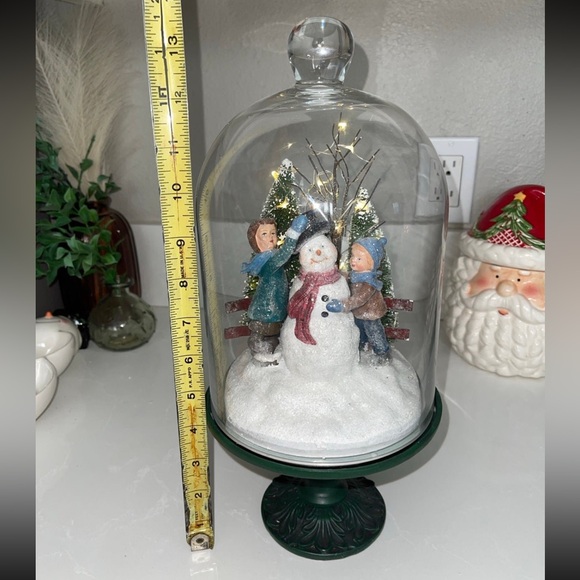 Valerie Parr Hill QVC Snowman Christmas Glass Dome Light Up Decor - Picture 3 of 8